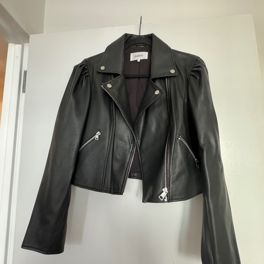 NWT Ba&sh leather Moto Jacket